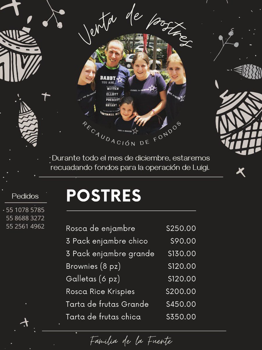 Hola amigues, hace unas semanas le diagnosticaron cancer a mi papá, necesita una operación de urgencia que esta fuera de lo pagable para nosotros. 
Les pido que si pueden ayudar ya sea compartiendo o comprando, se los agradecería mucho 
Ayúdenme a salvar a mi persona favorita.