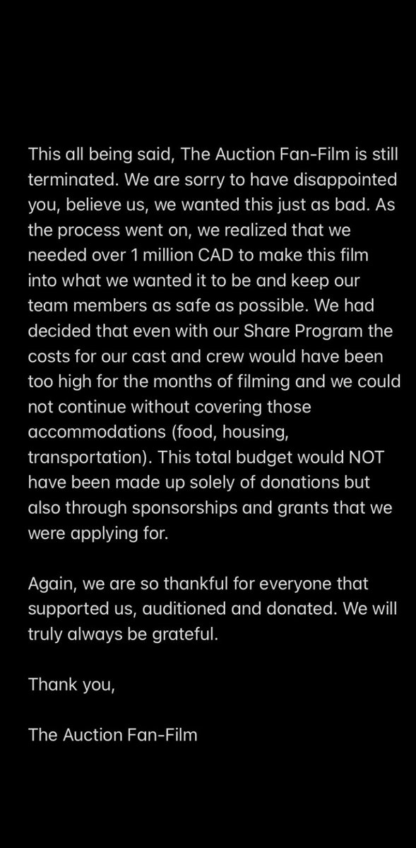 TheAuctionMovie's tweet photo. A final statement. https://t.co/HI9Tv0qkLw