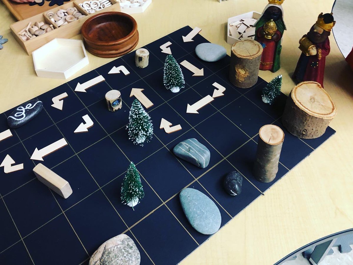 FDK_Lightning's tweet image. Students explored some no-tech coding today with this challenge: Can you help the Wise Men find the star? #kindergartencodingfun #notechcoding