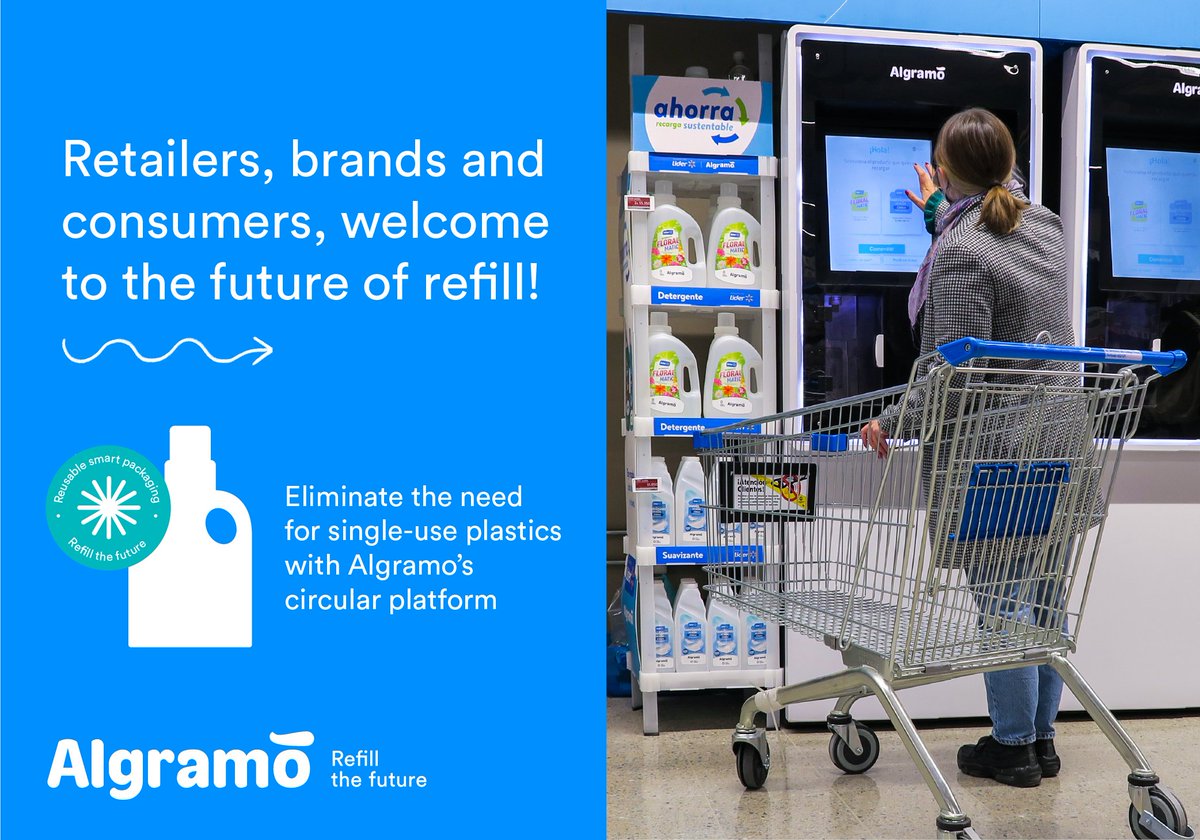 Retailers, brands and consumers welcome to the future of refill! Learn how smart packaging can eliminate the need for single-use packaging and save you money in everyday products. Visit <a href="/AlgramoUS/">Algramo US</a> in the #InnovationLab #NRF2022 <a href="/NRFBigShow/">NRF Big Show</a> #RefillTheFuture