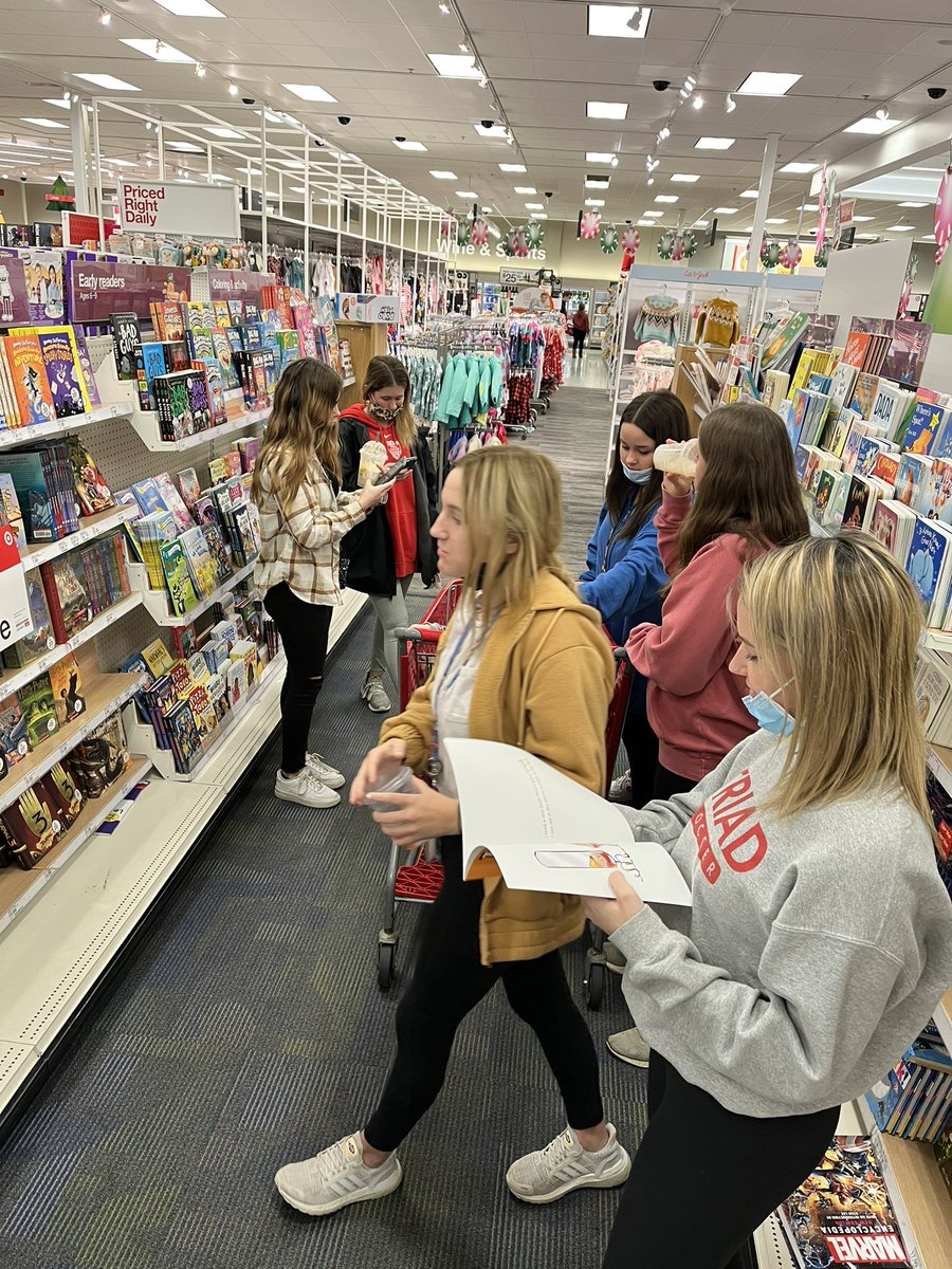 Had a great time shopping for our adopt a family! …and of course a good dinner to follow it up!