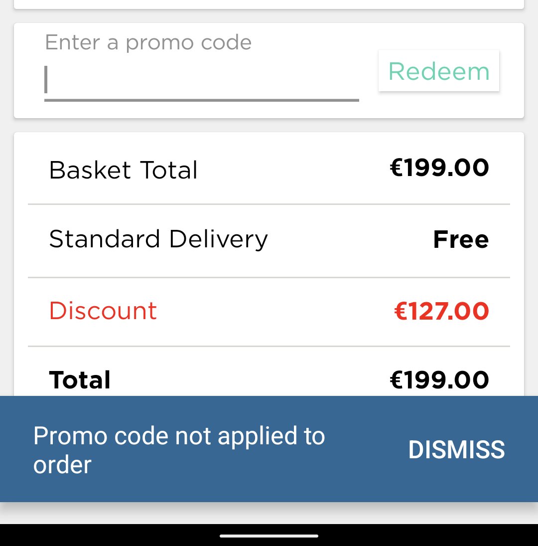DanGoggin88's tweet photo. Hey @JDhelpteam, the APP20 code does not seem to be working at the checkout when using the App.

Can you please support? https://t.co/IZwJhc9PBE
