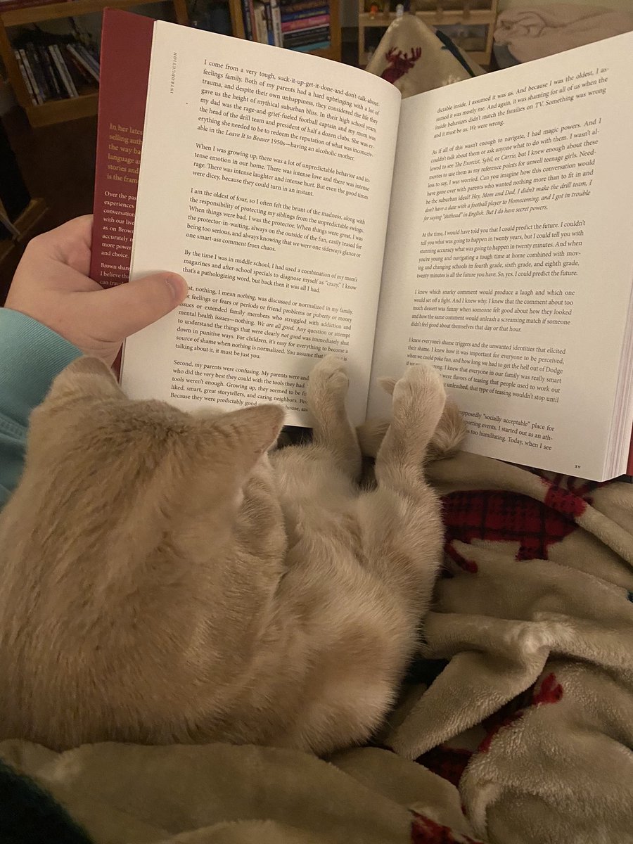 BobLibal's tweet photo. @BreneBrown My cat Stevie and I are loving your new book #AtlasoftheHeart https://t.co/YpA3DNPqTh