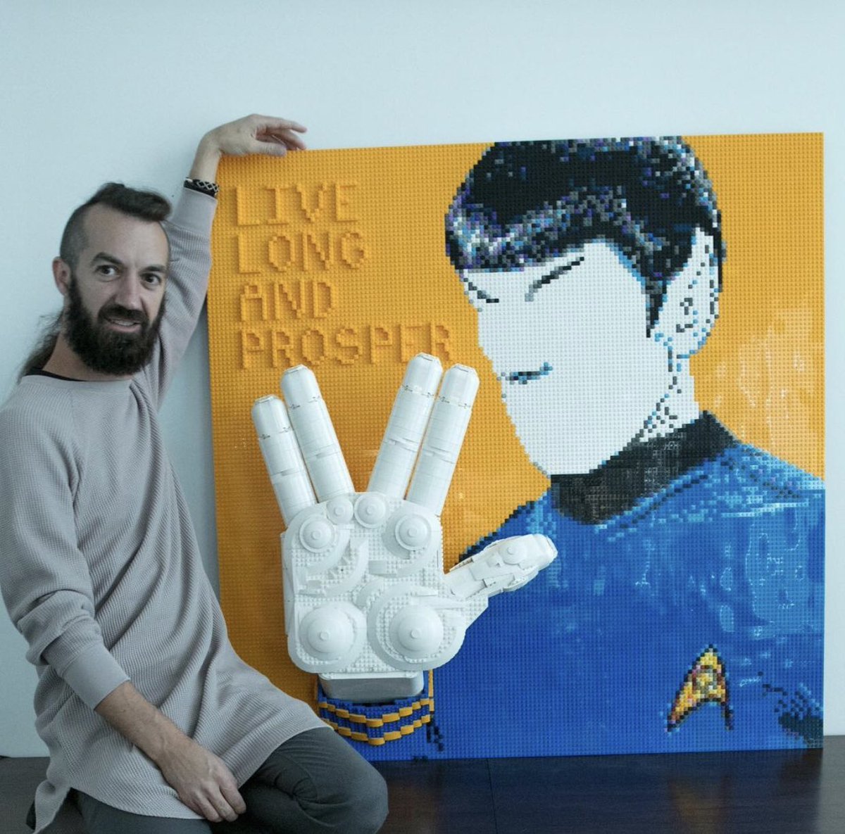 roddenberry's tweet photo. #Spock rocks the house at #MiamiArtWeek! 🔙 Studio Duende located at 676 NW 23rd Street, Miami.

Art by @SamuelHatmaker1 is viewable by appointment. 🖖 
#MiamiNews #Miami #StarTrek #roddenberry #Bricks https://t.co/M856i6NmA0