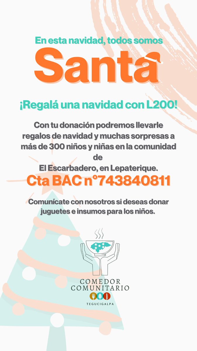 jennyyvarela's tweet photo. Ahora, este 19 de diciembre estaremos de regreso para celebrar navidad con todos estos niños que desean una navidad diferente📌. Si quieren apoyar donando juguetes o apadrinando niños, les dejo la información aquí👇🏼👇🏼 ¡Esta navidad, todos somos Santa!✨🎄 https://t.co/jlgE3NC5Lb