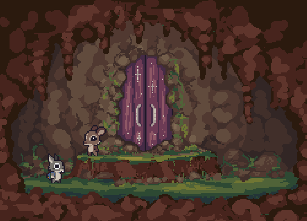 keelapine's tweet photo. #wip of mysterious magical door ✨ #pixelart #gamedev #indiedev #indiegame #runawayfur https://t.co/VUZKdtYsLf