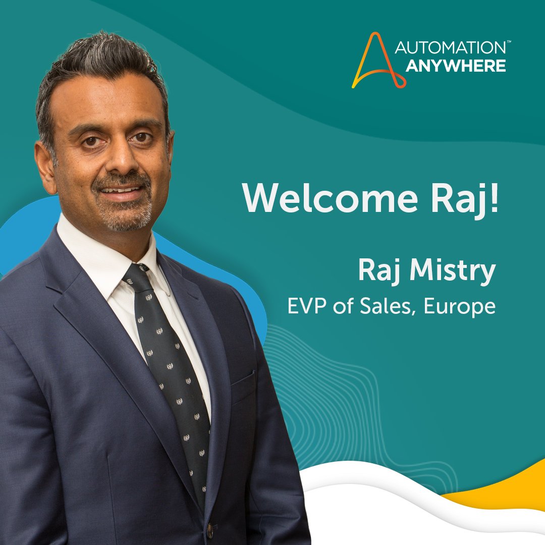 🎉 We’re excited to announce Raj Mistry has joined <a href="/AutomationAnywh/">Automation Anywhere</a> as EVP of Sales, Europe! Welcome aboard Raj!

“Organizations have catapulted their digital transformation initiatives and are navigating through a transformative shift in the way we work” – Raj Mistry