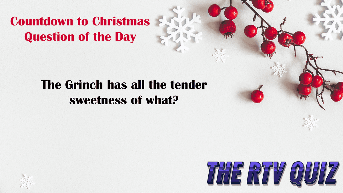19 days until Christmas! Here's today's Countdown to Christmas Trivia Question of the Day.