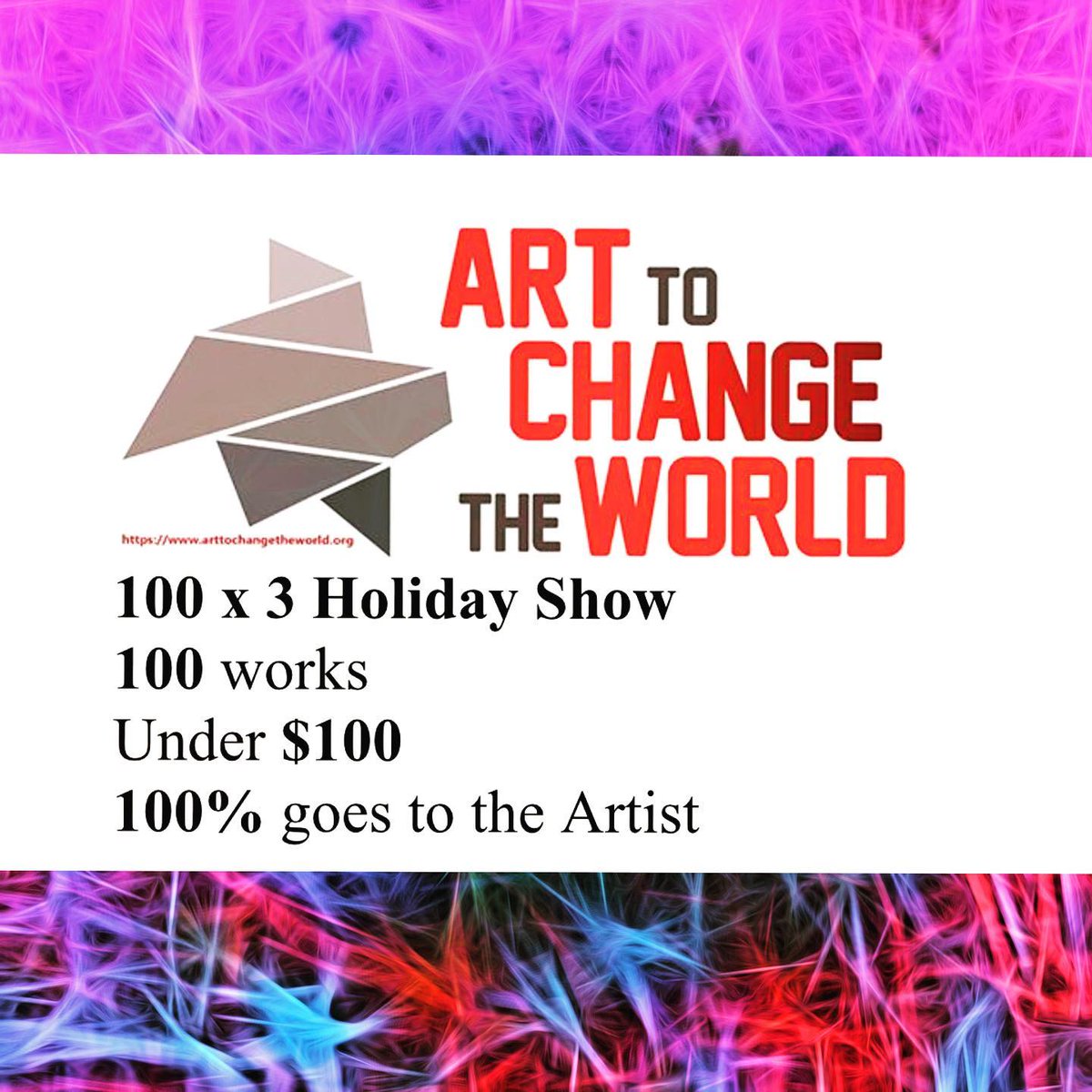 art2chgtheworld's tweet image. Join us at @SolarArtsBuild for the 100x3 show: 100 works, under $100, with 100% of profits going to the artist!

Find these works on December 10th from 5-10pm, Dec. 11th from 12-7pm, and on Sunday, Dec. 12th. Check out our thread for examples of some great work you'll see 👇