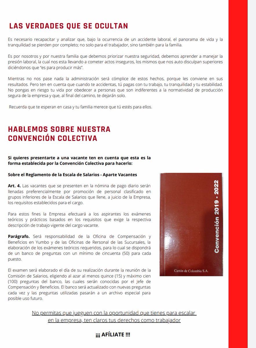 SINTRACARCOL (1947) tweet media