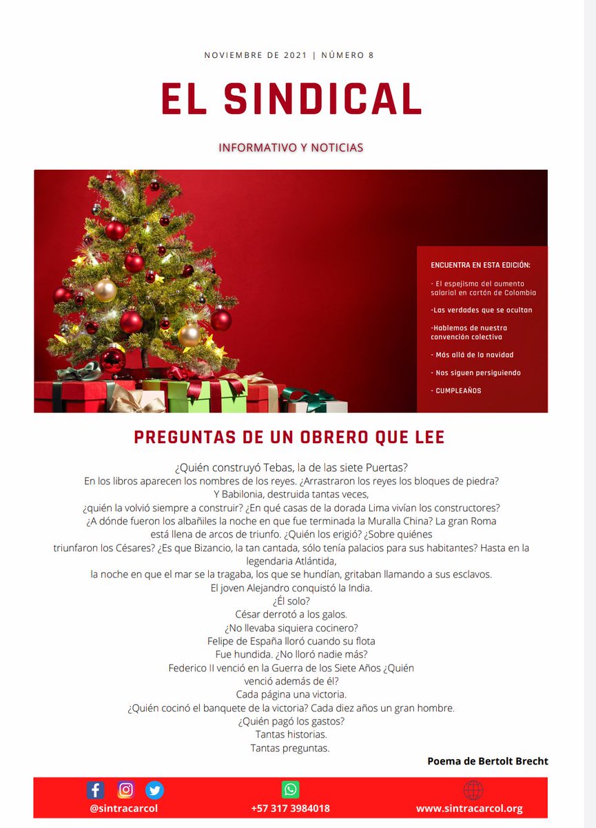 SINTRACARCOL (1947) tweet media