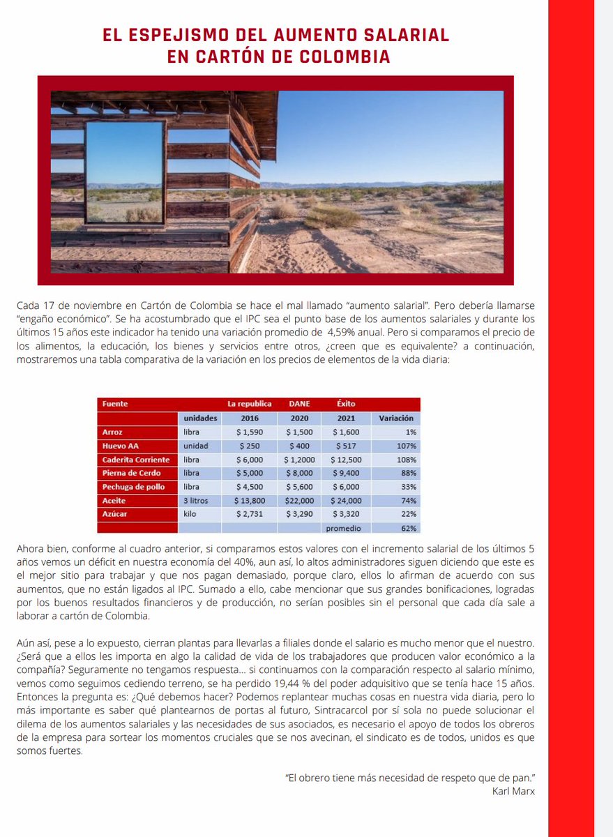 SINTRACARCOL (1947) tweet media