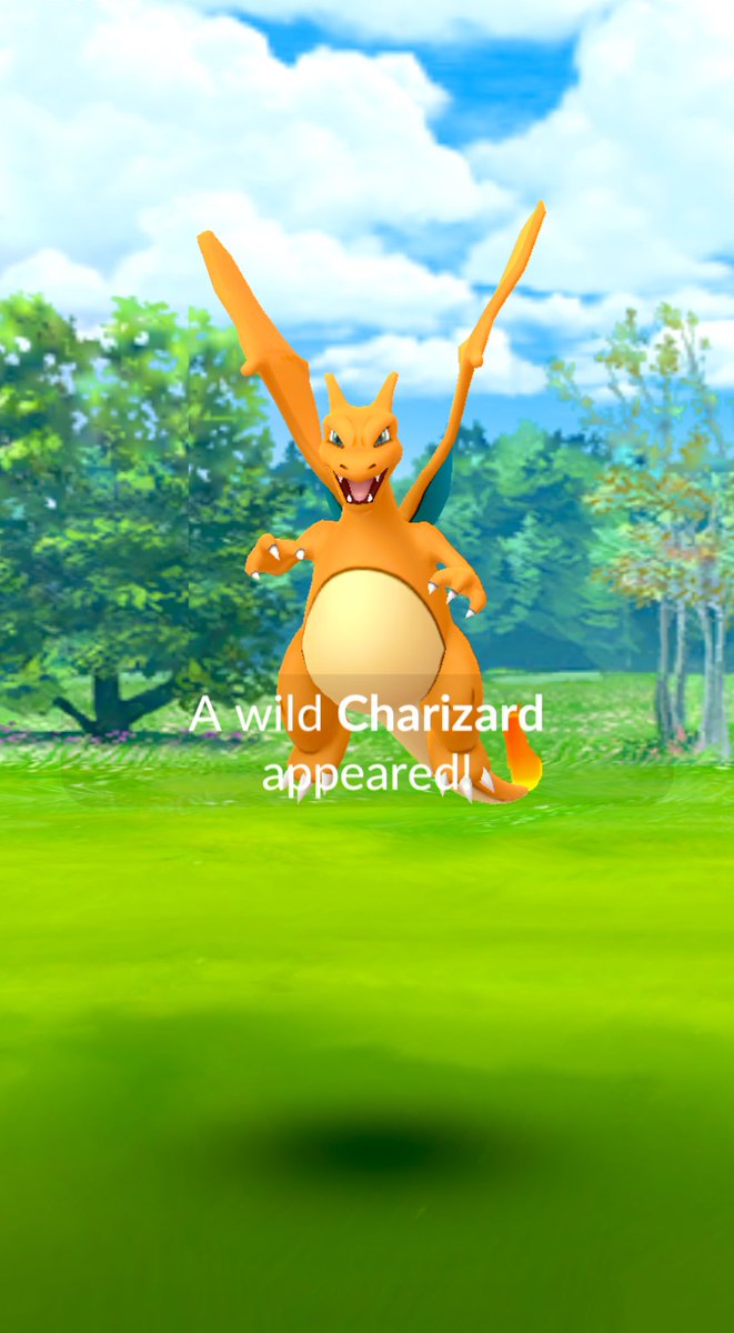 TrainerJandrewz's tweet photo. Snatched up a cool 23 candies from this wild Charizard by using a silver pinap berry. 😮 Pretty awesome! 

#PokemonGO #Charizard #WildCharizard #SilverPinap https://t.co/dTjia5uqUc