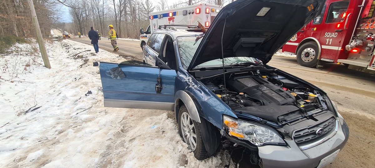 15th Sideroad of Tosorontio is closed at the 7th concession due to a collision.