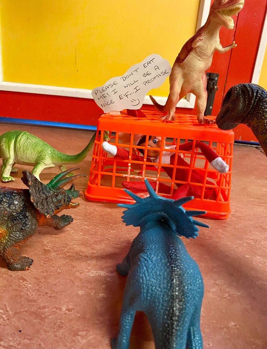 WHHPaediatrics's tweet photo. We found our Elf Gary in some trouble this morning ...
#shouldnthaveeatenthechocolate
🦖🦕
#dinosaurparty #Dinoland #dinosaur #dino #friendlydinosaur #elfontheshelf #Elf #paediatrics #childrensward #nhs #nursingfun #positiveexperiences #childfriendly #gary #wardb11 #Mondayfun https://t.co/L5c5cwagp9