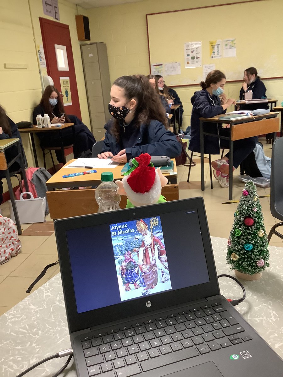 mstweldon's tweet photo. Celebrating St. Nicholas Day in French class today @stpaulsg by filling our ‘chaussures’ with our ideal gifts and of course eating some ‘chocolat’  #StNicholasDay https://t.co/in4fWjH71l