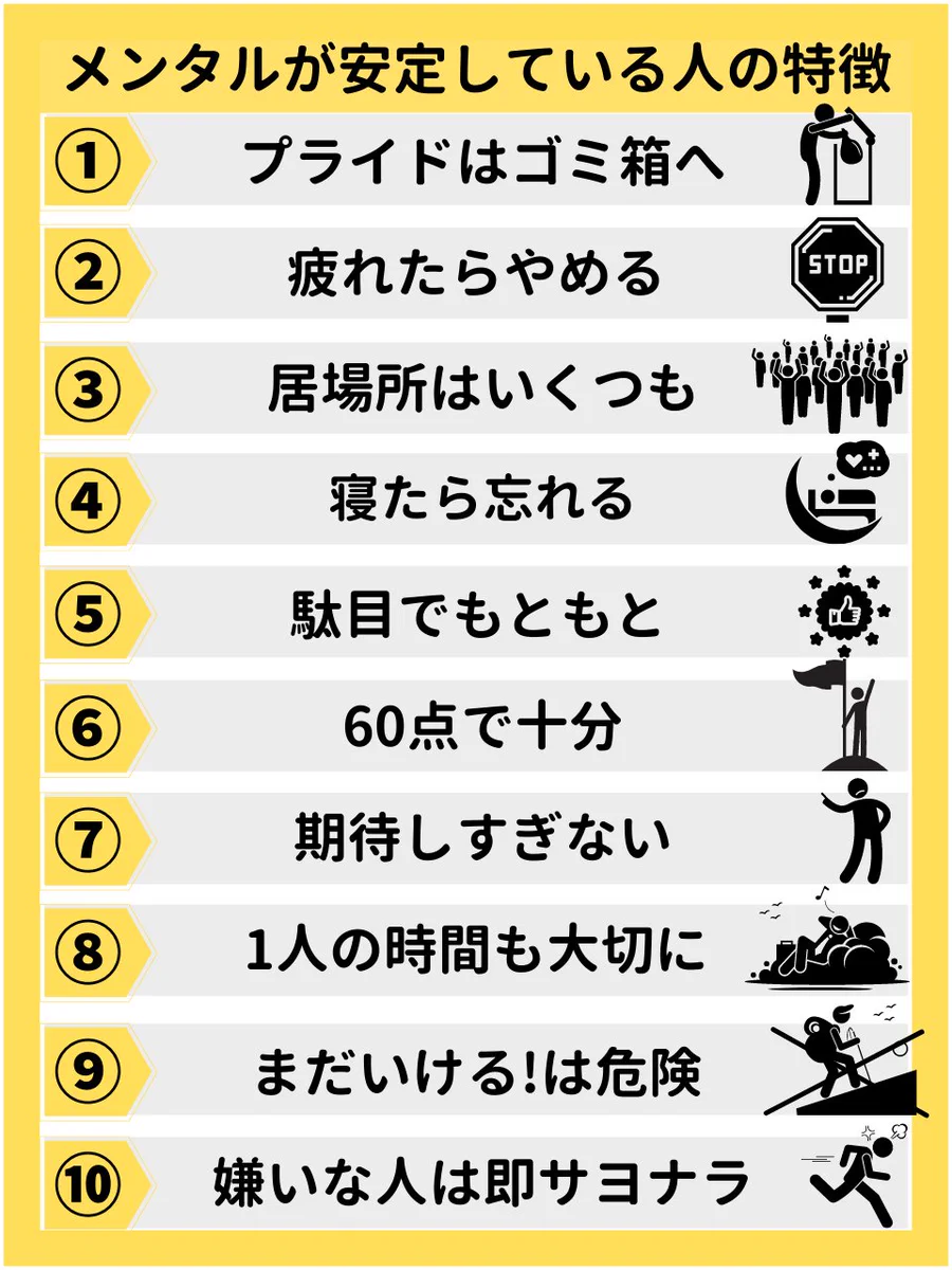 メンタルが安定している人の特徴！見習っていきたいものばかり！