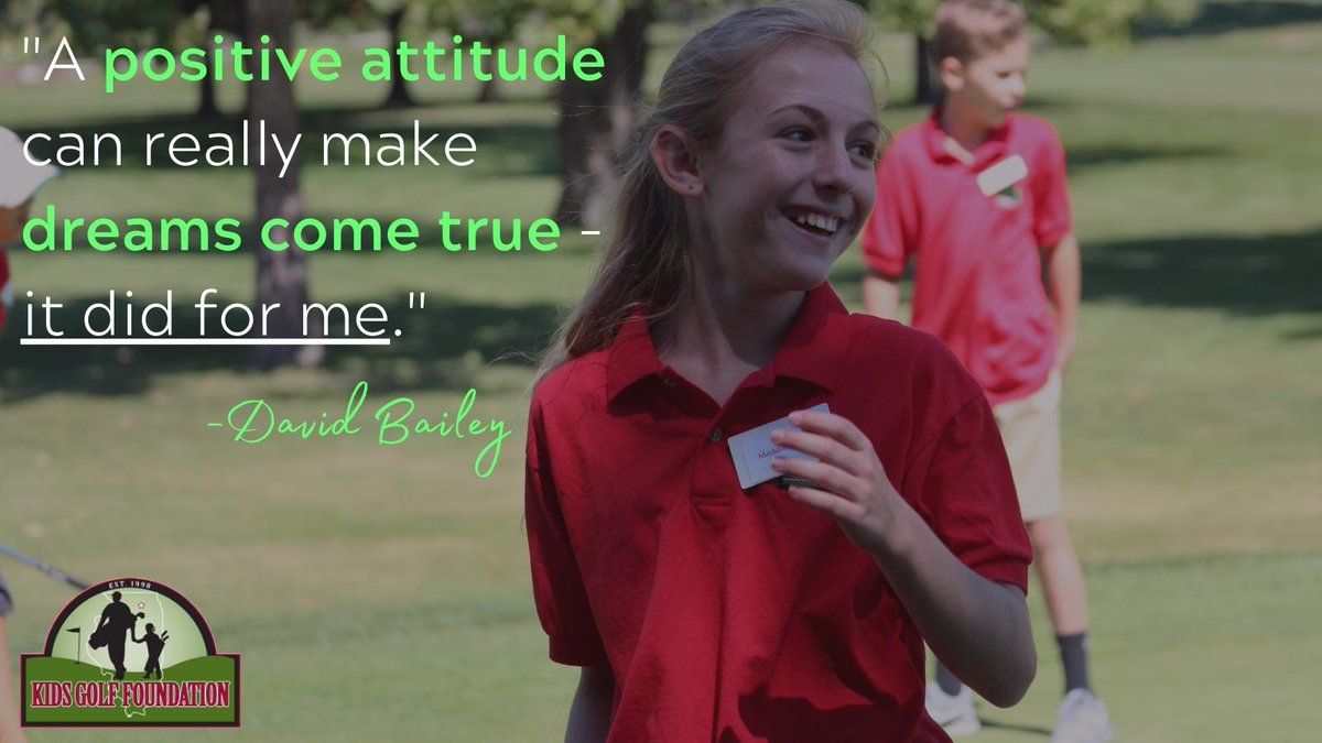 #MondayMotivation Having the right attitude can help you accomplish anything. Dream big, stay positive, and never give up! 

#growingthegame #juniorgolf #golf #golfclinic #kidsgolf #youthgolf #dreams #nevergiveup #lifeskills #motivation #positivity #Attitude #lifelessons