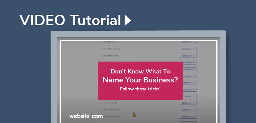 WebsiteDotCom's tweet photo. Stuck on what to name your business? Get un-stuck in 5 minutes! https://t.co/TkPvUKozMZ 
#smallbusinesstips #businessowner #businesstools https://t.co/AglKdSiwNI
