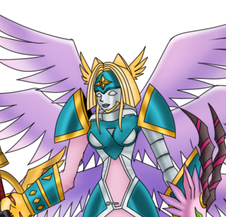 skullki4's tweet image. Marymon #commission for 
@Alecmorris30
 #jogress .A fusion of Ophanimon, Nefertimon and Holydramon.
#digimon #digitalmonster #fakemon #commissionsopen