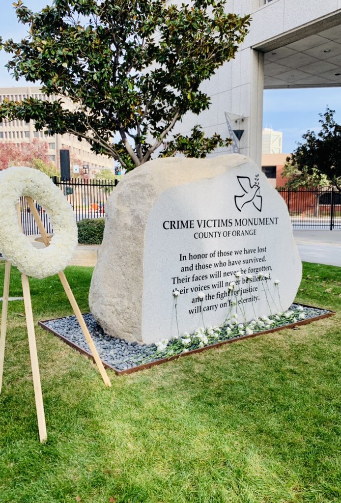 What a beautiful memorial for crime victims presented by OCDA Spitzer today.  #LawAndOrderSavesLives #MakeCASafeAgain