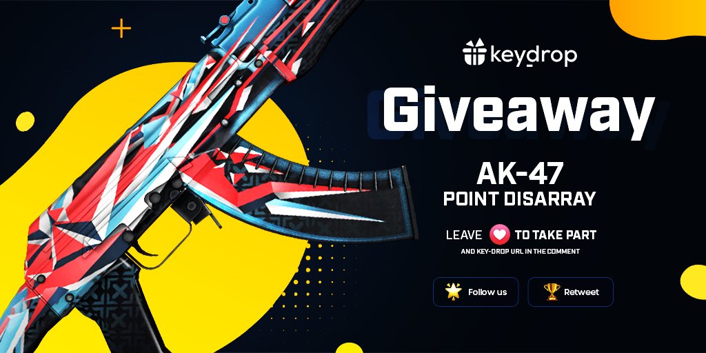 keydropcom's tweet photo. Giveaway on AK-47 | Point Disarray 🎁

👊 Just leave ❤️ under the post!
🌟 Follow us!
🏆 Retweet!
 
⏰ Wait 24 hours!

#freeskins #csgoskinsgiveaway #csgoskinsfree #giveaway #airdrop #csgocases #csgocase #csgocommunity #csgoesport #skins #csgoskins #keydrop #keydropcom #csgo https://t.co/gX7T3Tloh1