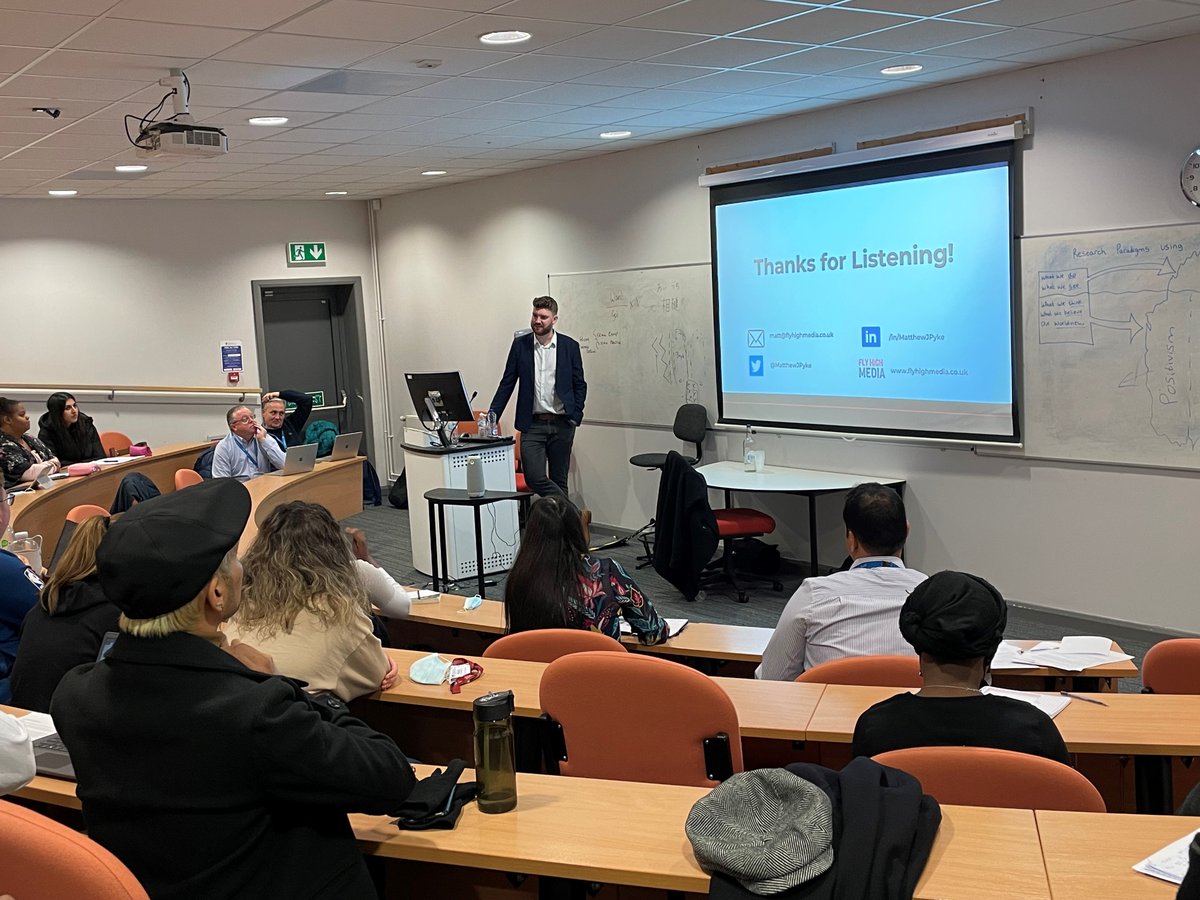 Our <a href="/uclanbusmktg/">UCLAN Business and Marketing Academic Team Group</a> thanks to <a href="/MatthewJPyke/">Matthew J. Pyke</a> who is  the Founder and MD of <a href="/FlyHighMediaLtd/">Fly High Media ™</a> for for taking time to talk to our students. A thoroughly informative session and thanks to <a href="/CarolineHollid9/">Caroline Holliday</a> for organising. Another fantastic talk organised for our <a href="/uclanbusmktg/">UCLAN Business and Marketing Academic Team Group</a> students👏