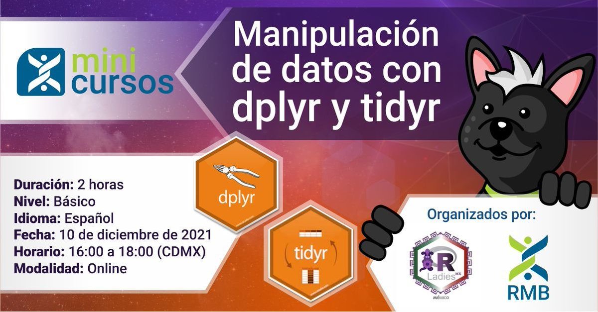 RLadiesCDMX's tweet photo. La @RBioinformatica dará un minicurso con dos miembras de capítulos de #RLadiesMexico. No se lo pierdan 
✍️https://t.co/G6V2avNhoM✍️ https://t.co/WEnkZ8Qms0