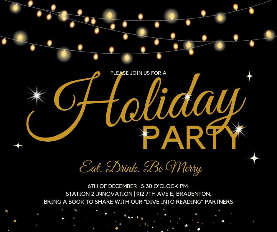 It's a Holiday Celebration at Station 2. Networking, fun activities, a chance to help our friends at Dive Into Reading by bringing a storybook. Good food. Good friends. Great evening together! #holidayseason #celebratinglife #entrepreneurlife #community