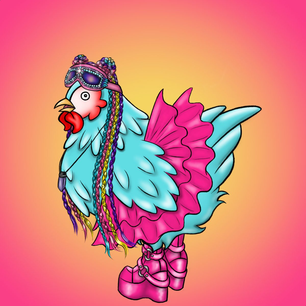 BarnFashionista's tweet photo. Goggles? Check! Glitter? Check! Glow Sticks? Check! Sounds like someone found our Festival sub-collection! For when you want a little ""bock bawk"" to go with your bass!

 #NFT #NFTcommunity #festivalstyle #burnerstyle https://t.co/GHmHkGkKQN