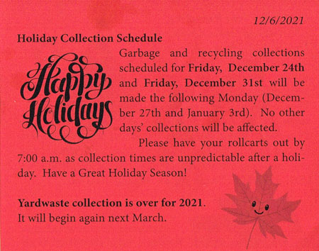 Monthly mailers are here again with great information, especially about Christmas trees. Check them out below or on our website pullmandisposal.com/blog/mailers/