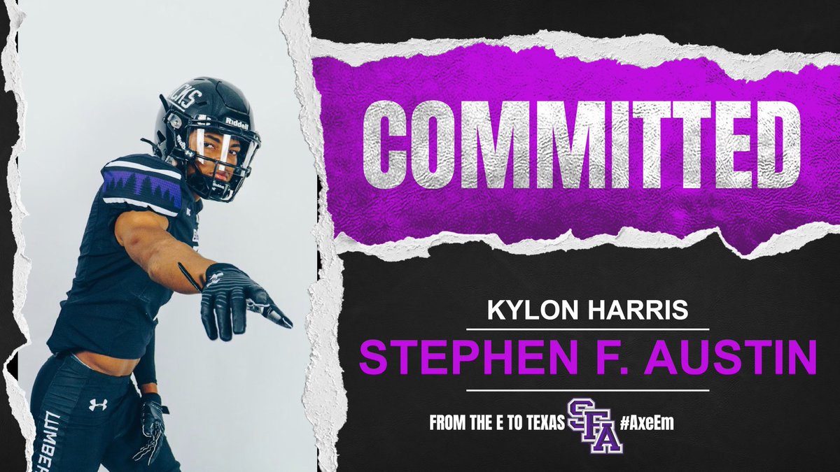 <a href="/HarrisKylon/">Kylon Harris</a> I would like to take this time to congratulate you on your commitment to play football on the next level at Stephen F. Austin. 
#TheE