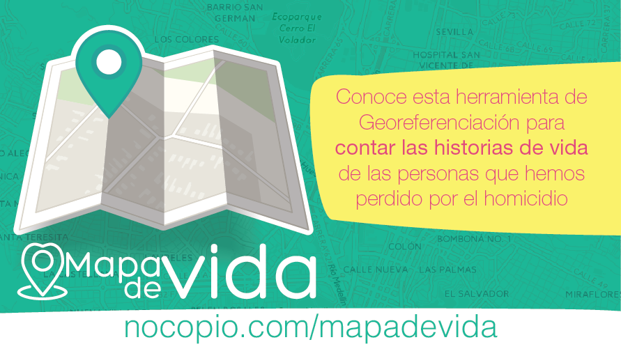 NoCopioMed's tweet photo. #MapaDeVida es una herramienta ciudadana que busca propiciar una reflexión colectiva sobre todo lo que hemos perdido a causa del homicidio. 👉 https://t.co/KGy0caeoCP https://t.co/EW5vw7OAJS