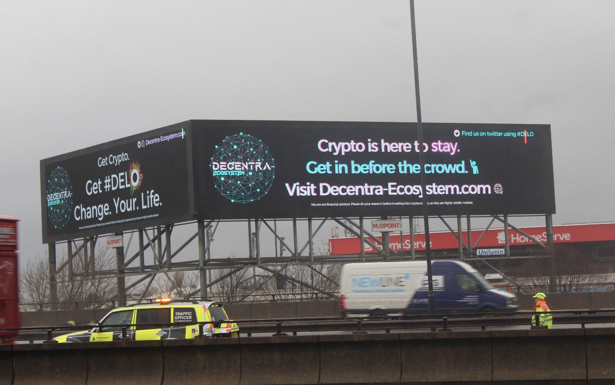 Decentra_Lotto's tweet photo. Billboards are up! We are moving into the next phase of our marketing plan. This is Junction 9 of the M6 Motorway in the UK just outside Birmingham. One of the busiest motorways in the UK. We are already noticing website traffic! 👀

More to follow! 👀🚨

$DELO #BNB #BSC https://t.co/kOv8DHUe2u