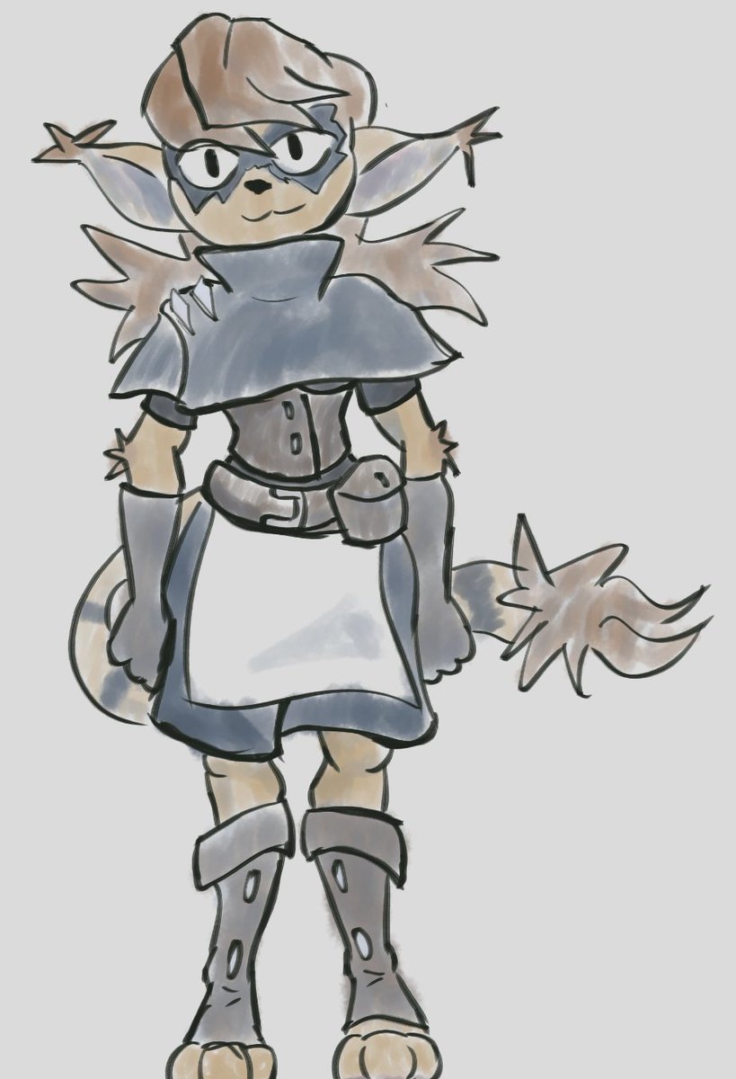 blantazmDraws's tweet photo. Happened upon designing a lemur-folk girl? Turns out someone made a 5e race of em. So may be more exploring of in future. https://t.co/mX8lH7tPLD