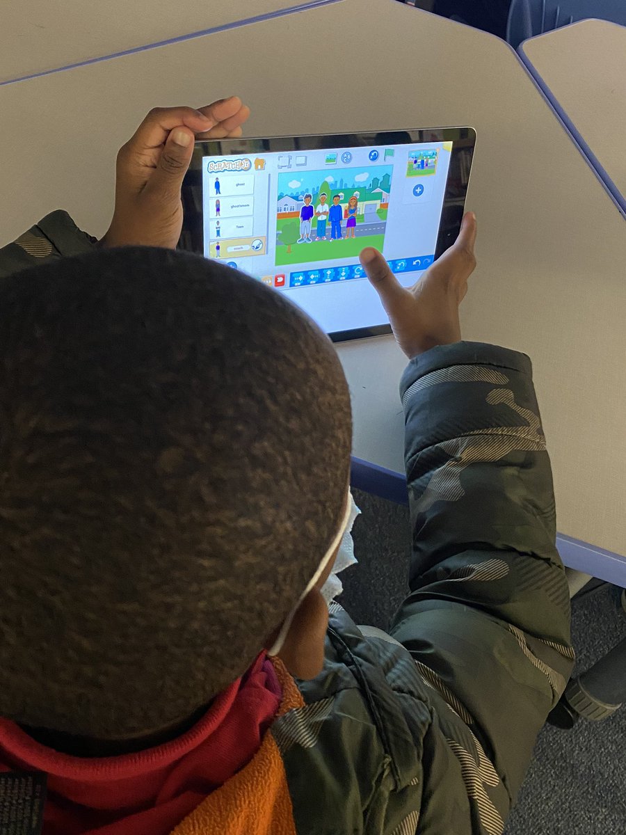 MrsPennington5's tweet image. Ss loved using ScratchJr today to code stories! @cindy_hundley @JCPSDigIn #JCPSDigIn #WeekOfCode #HourofCode2021