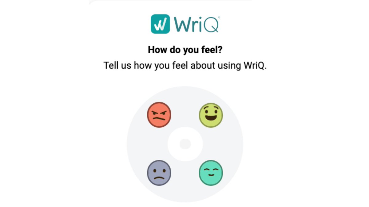 th_lindamac65's tweet image. At Texthelp, we're always trying to improve our tools to give you the best user experience. If you're a #WriQ user you will see this new popup in your dashboard. Please take a second to tell us how you feel about using WriQ. We'd love to know! #TexthelpTX