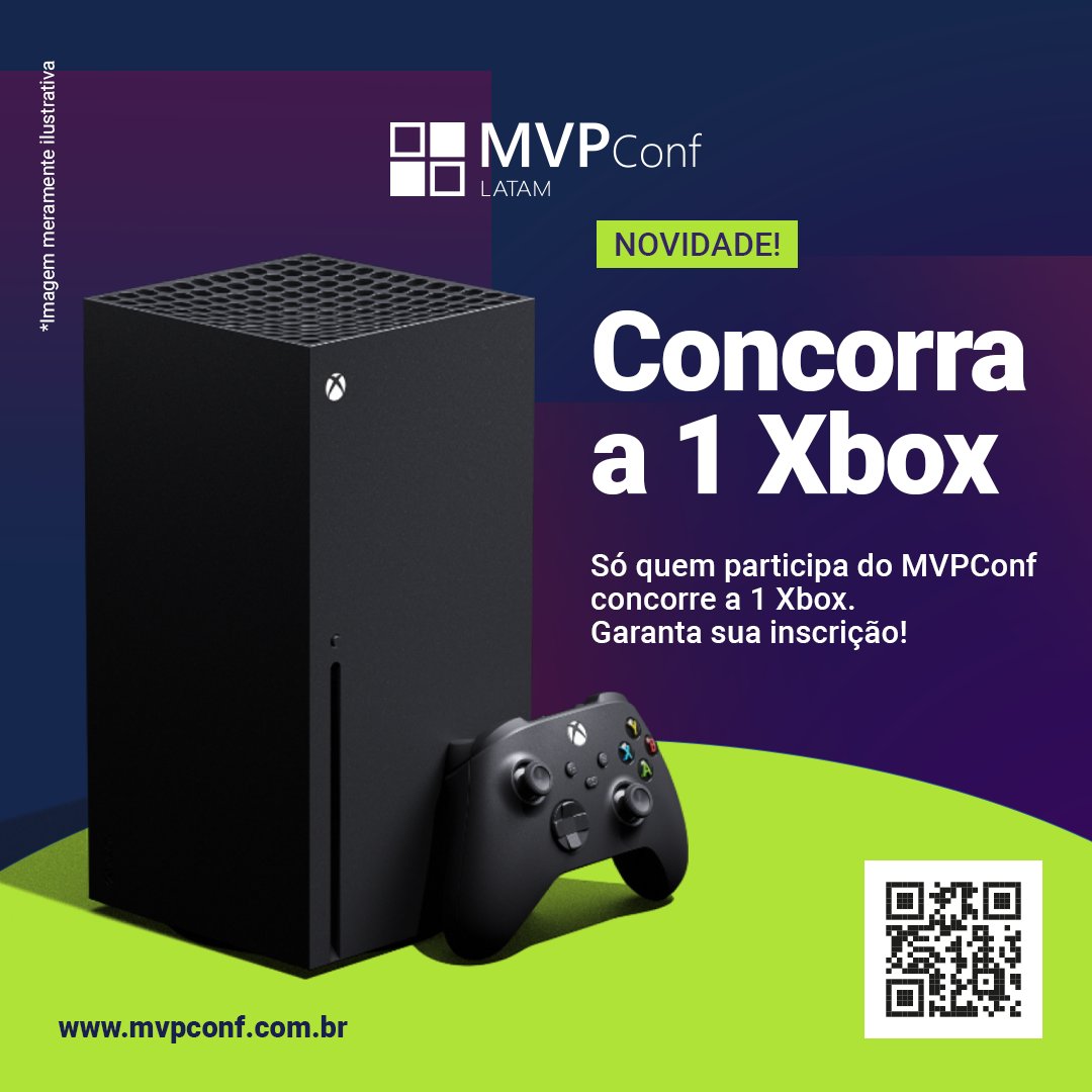 Tem sorteio especial para os participantes do MVPConf 2021 🤩

Garanta seu ingresso, faça parte do nosso evento e ainda concorra a 1 Xbox One S 👊

Uma oportunidade única para sua carreira te espera 😃

👉 mvpconf.com.br