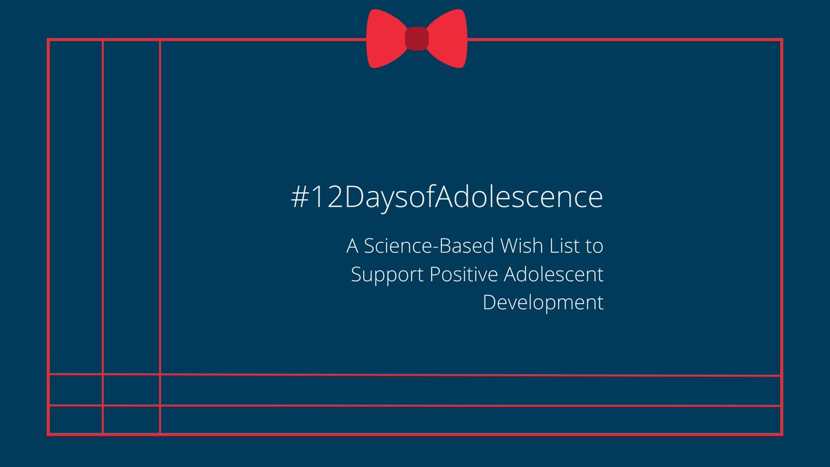 CDA_Adolescence's tweet photo. This holiday season, we’re sharing #12DaysofAdolescence! Stay tuned as we look at the remarkable window of opportunity that adolescence offers &amp; what adults can do to help youth chart positive trajectories 📈 that last for a lifetime. Join the convo! https://t.co/JSzX9jtes8 https://t.co/ri6zQ5SciC