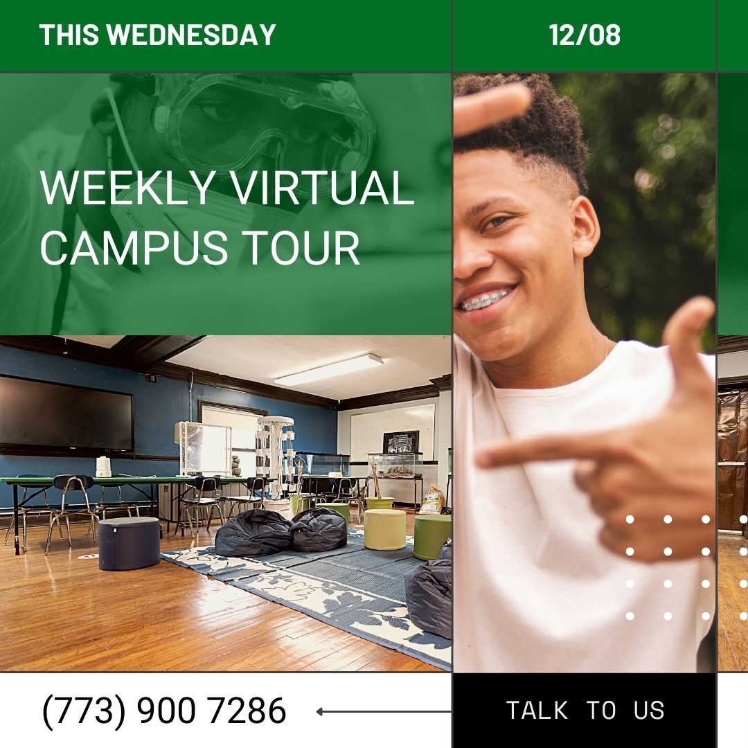 Join us this Wednesday for our Weekly Campus Virtual Tour at CYDI High School at 11am. Learn more about CYDI’s programs, preview the hands on labs, and ask questions of faculty.
Call our admissions team at (773) 900 7286
#cydihs #virtualcampustour #chicagocampus #exploreourcampus