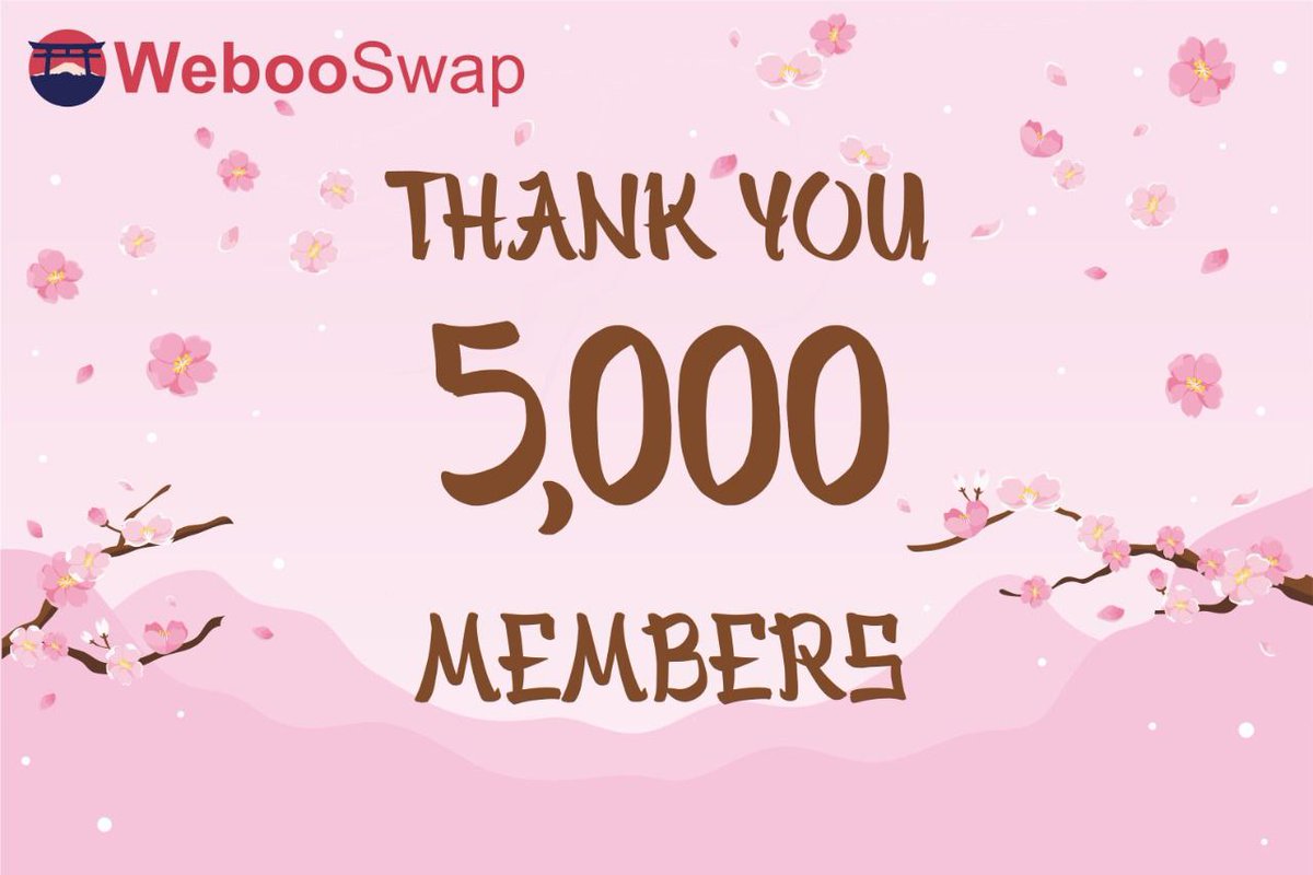 WebooSwap's tweet photo. Welcome 5,000 Members Weboo Army 🔥🔥🔥
LFG !!!
Prepare your bag, we are going to the moon 🚀🚀🚀
#Weboo #BSCGem #BTC #Crypto #Presale https://t.co/j52njhUElc https://t.co/bnVsT3tuDv https://t.co/V00pVzJ4io