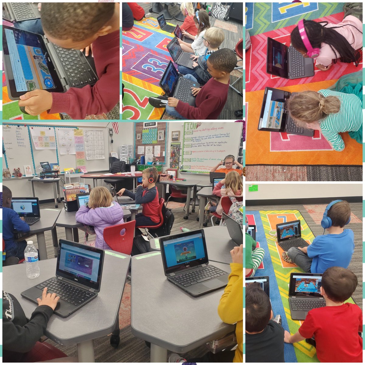MrsMistyJester's tweet photo. It's Hour of Code Week! L👀k at the Lyon Cubs coding! @LindaLyonES #lyonleads #risdcodes #iloverockwallisd #hourofcode https://t.co/CagBgQDLEt
