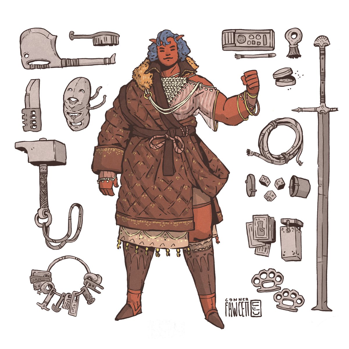 thebadbucket's tweet image. a few older commissioned characters. costuming is fun