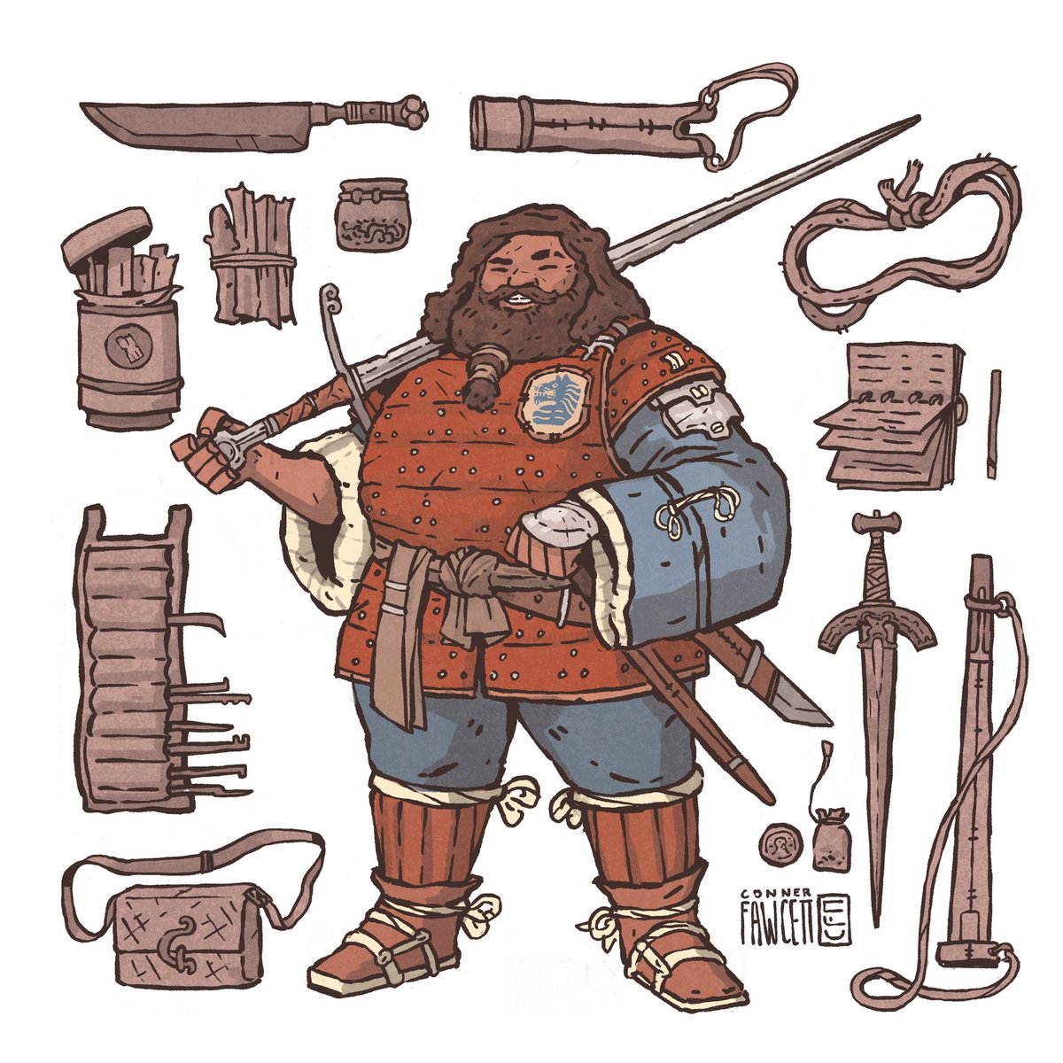 thebadbucket's tweet image. a few older commissioned characters. costuming is fun