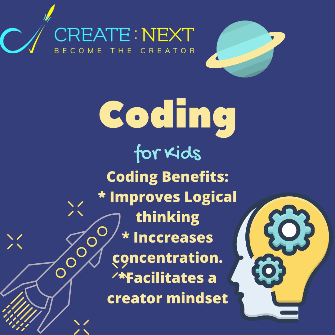 createmynext's tweet photo. Make your child future ready! 

Coding Benefits:
* Improves Logical thinking
* Increases concentration.
*Facilitates a creator mindset

check our courses at https://t.co/nPRKuCytHK
.
.
.
.
#development #daysofcode ##developerlife #ai #webdev #learntocode #codingkids #createmynext https://t.co/fXpSBro221