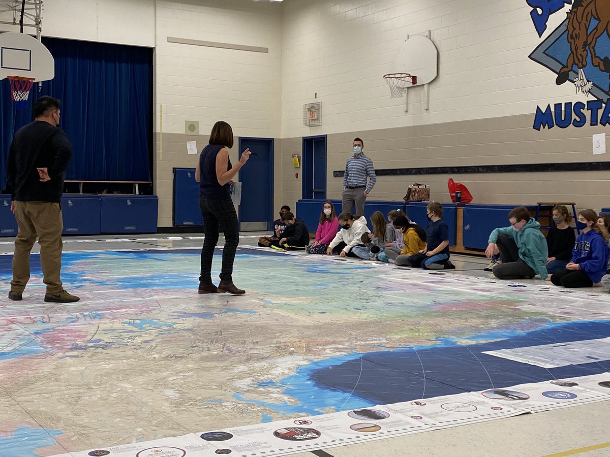 Our intermediate students enjoyed using this giant floor map designed to help foster understanding of Indigenous history and perspectives Thank you Mrs. Denomme and Mr. Waddilove! <a href="/tmdenomme/">tammy denomme</a>