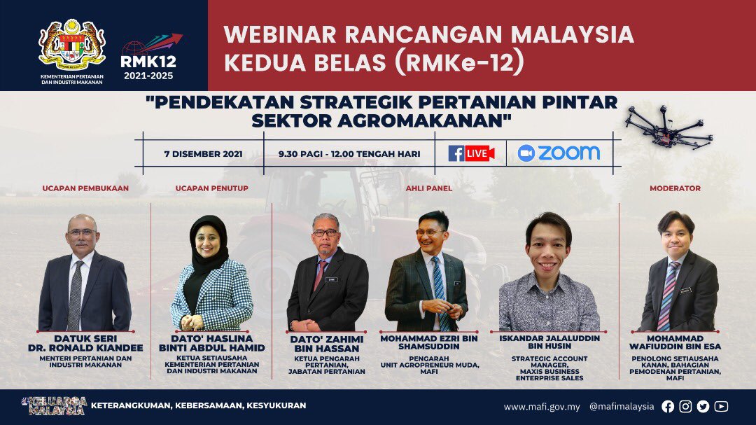 TVPertanianDOA's tweet photo. Saksikan saya secara LIVE pagi ini membicarakan “Pendekatan Strategik Pertanian Pintar Sektor Agromakanan”

#myDOA
#TeamDOA
#KeluargaDOA
#PertanianBandarDOA
#TeamMafi
#MAFIMalaysia
#MAFIPrihatin
#KeluargaMalaysia 
#FoodSafety 
#Peladang
#SmartSBB https://t.co/3JqfgyQhAm