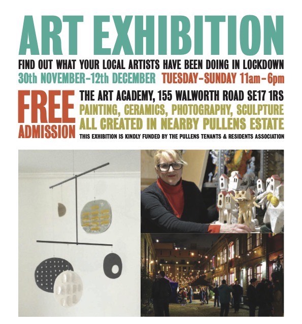 If your around the Walworth Road make sure you pop in to the Art Academy and for more works from Pullens artists and residents!

11-6 Everyday until Sunday!  

The Art Academy 
155 Walworth Road

#pullensyards #artists #artexhibition