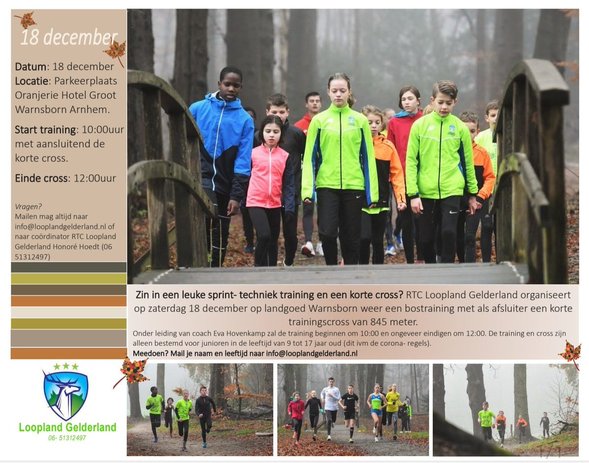 LooplandGLD's tweet photo. Zin in een leuke sprint/techniektraining en een korte cross? Zaterdag 18 december! Doe mee! #Warnsborn #LLGL https://t.co/ua6WEpxtMK