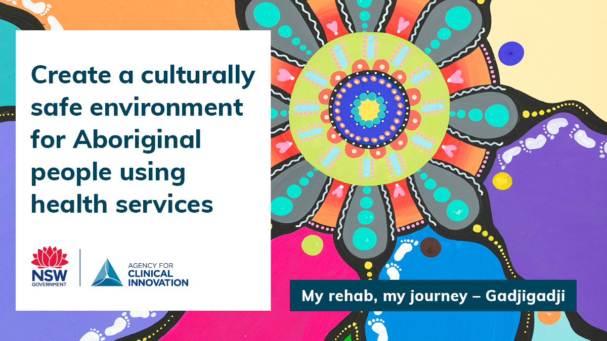 Aboriginal people who have a long stay in hospital face unique challenges. The new <a href="/nswaci/">NSW Agency for Clinical Innovation</a> #Gadjigadji resources help health professionals create a culturally safe environment for Aboriginal people: bit.ly/MyRehabMyJourn…